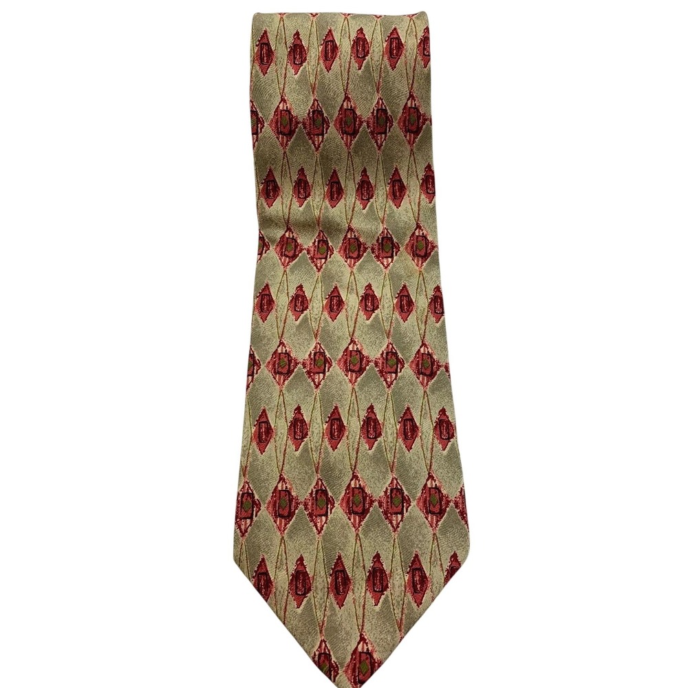 Paul Fredrick‎ Mens Geometric 100% Italian Silk Necktie MADE in USA - Picture 8 of 12